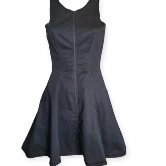 Aritzia Talula Black Zip Front Mini Dress - Women's 6 - Picture 1 of 5
